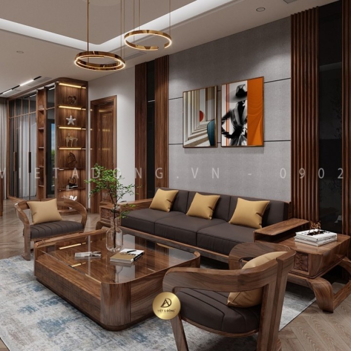 Sofa gỗ óc chó SF-41